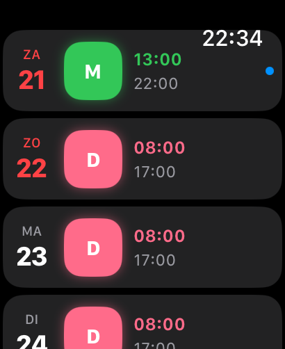 Watch app lijst